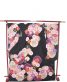 参列振袖[AMIAYA]黒にピンクとクリームの大きなねじり梅と桜[身長177cmまで]No.840